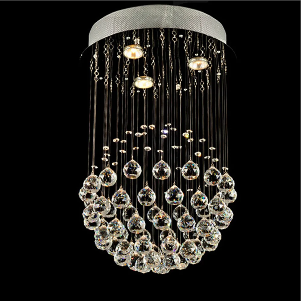 

Modern single ball crystal lamp simple LED living room ceiling lighting creative bedroom dining room restaurant hanging lamps