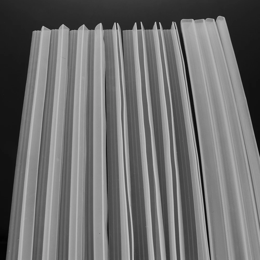 

1M 6-12mm F U h Shape Glass Door Sealing Strips Bath Screen Door Weatherstrip Silicone Rubber Window Glass Seal Strip