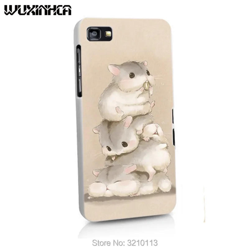

WUXINHCA High Quality Hard Plastic Case Cover For Blackberry Z10 Z30 A10 Q5 Q10 Q20 3 hamsters Patterns phone case