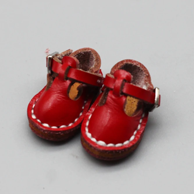 Модная кожаная обувь 12 дюймов для кукол Blyth(подходит для Блит, AZ, licca, Pullip doll) 2,3*1,3 см - Цвет: NO2