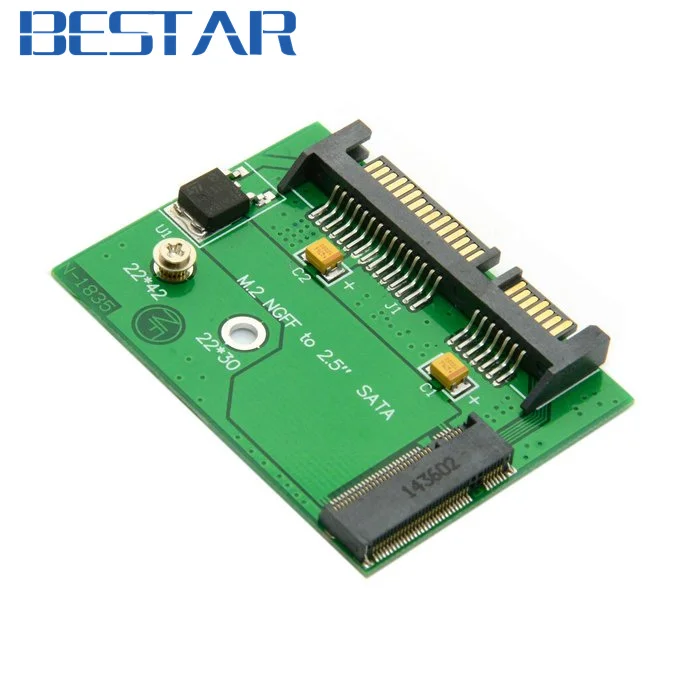 

Low profile Half Height M.2 NGFF Mini PCI-E 2 Lane M.2 SSD to 2.5" SATA 22pin HDD hard disk Drive PCBA