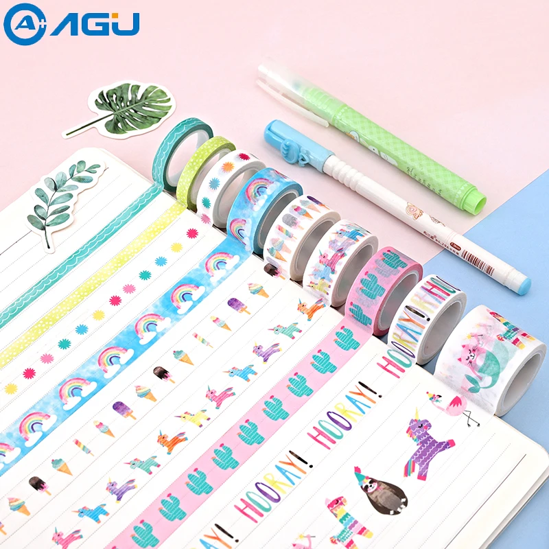 AAGU 19PCS/Set 5m Colorful Rainbow Washi Tape Set Christmas Japanese Washi Tape Scrapbooking Adhesive Masking Tape Lot AAGU 19PCS/Set 5m Colorful Rainbow Washi Tape Set Christmas Japanese Washi Tape Scrapbooking Adhesive Masking Tape Lot