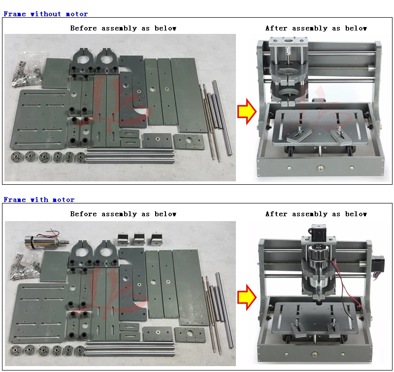 2 шт./лот DIY ЧПУ кадров 2020 фрезерный станок рама с двигателем 20x20 см