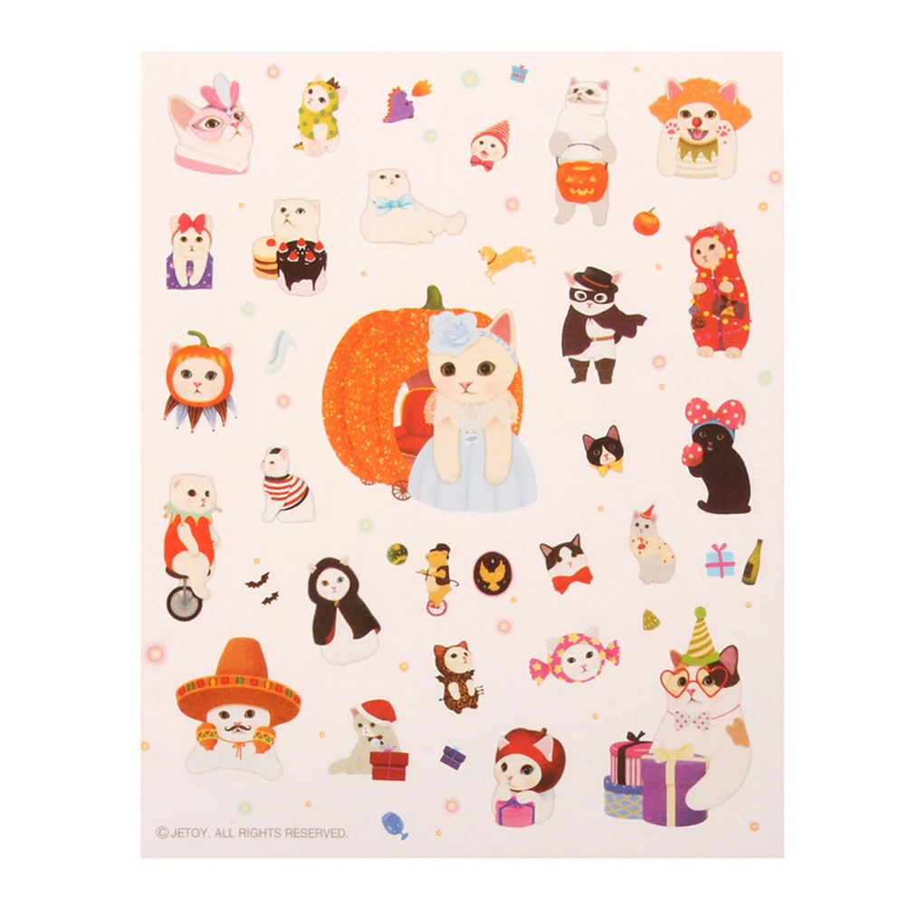 

School Supplies Diy Jetoy Sweet Cats Stickers Pack Kawaii Planner Scrapbooking Sticky Memo Sticker Stationery