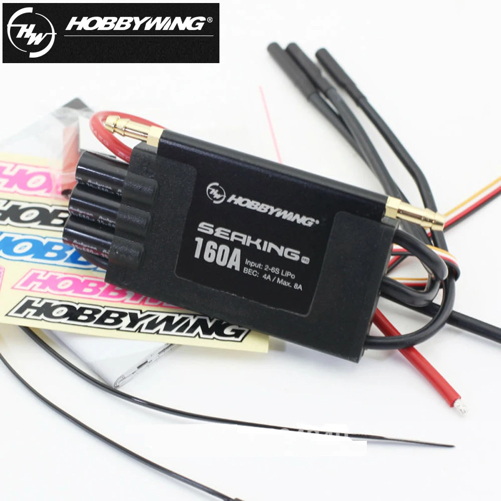 

1Pcs Original Hobbywing Seaking Pro Bootsregler 160A BEC 4A 2-6s BL Motor ESC HV BEC For RC R/c Racing Boat