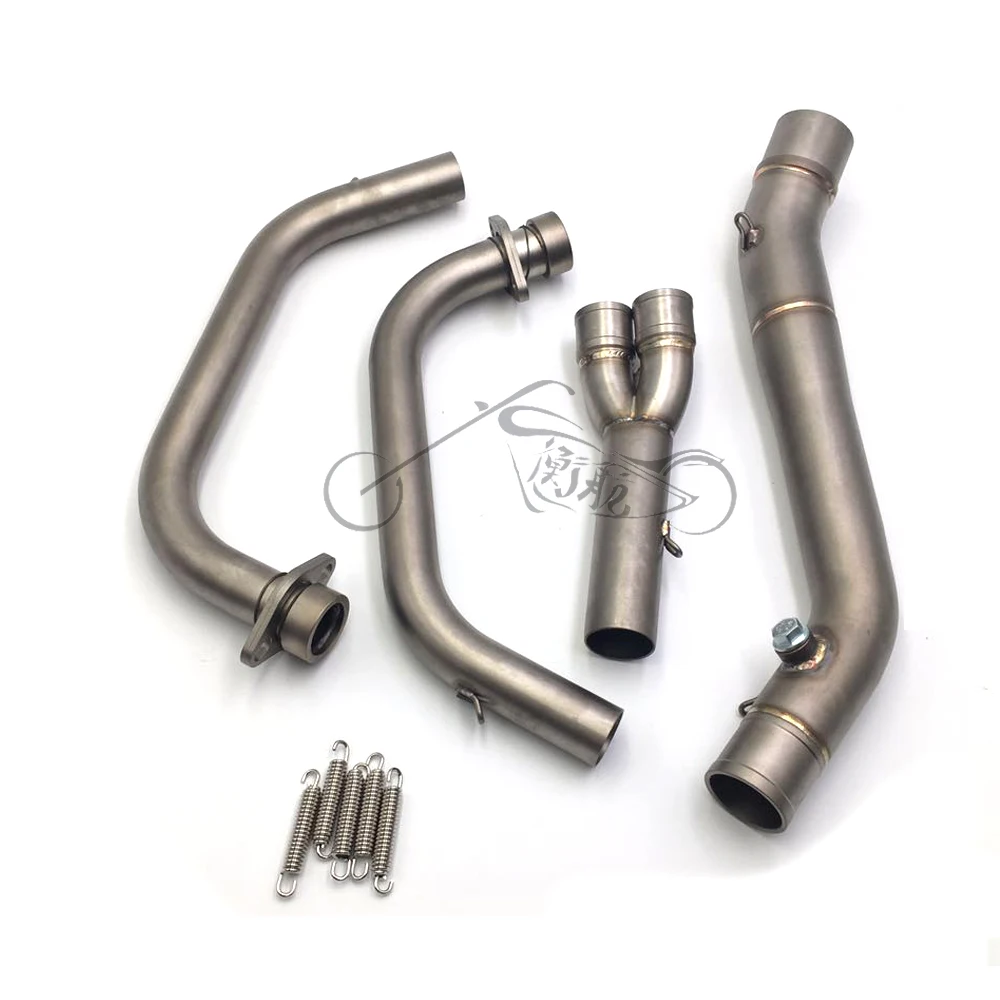 

Exhaust Middle Pipe and Front Link Pipe Full System for YAMAHA R25 R3 2014-2017 with exhaust