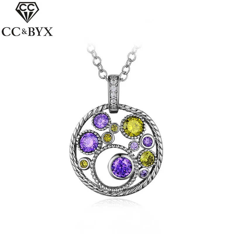

CC Jewelry Ethnic Wind Color Drill Fashion Pendant & Necklace Jewelry For Women Party Gift Chic Accessories Necklaces CCN116