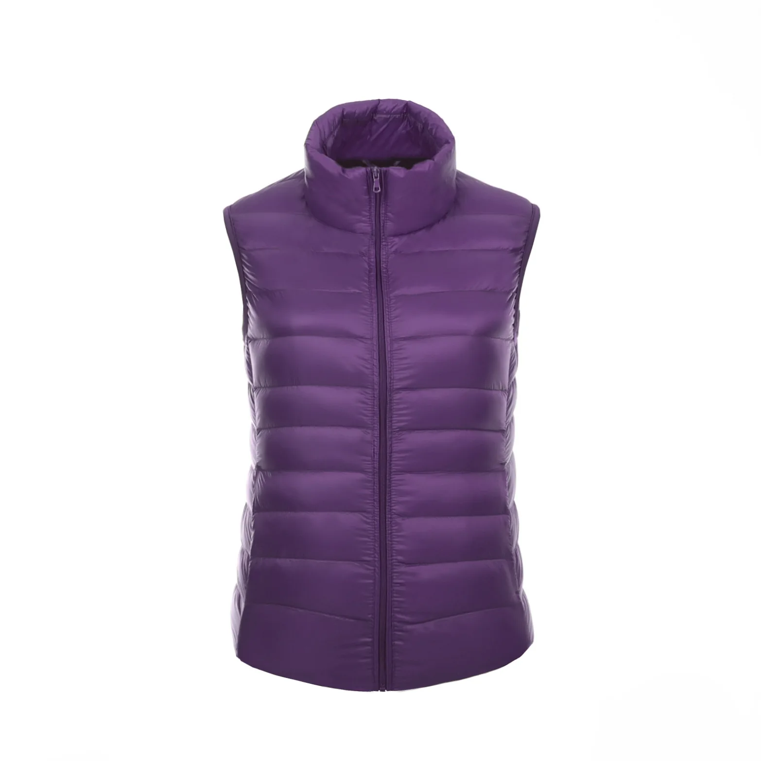 Korean version of the collar solid color light down jacket women's vest vest vest female large size autumn new women's clothing