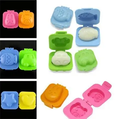 

2Pcs Boiled Egg Mold Cute Cartoon 3D Egg Ring Mould Bento Maker Cutter Decorating Egg Tool