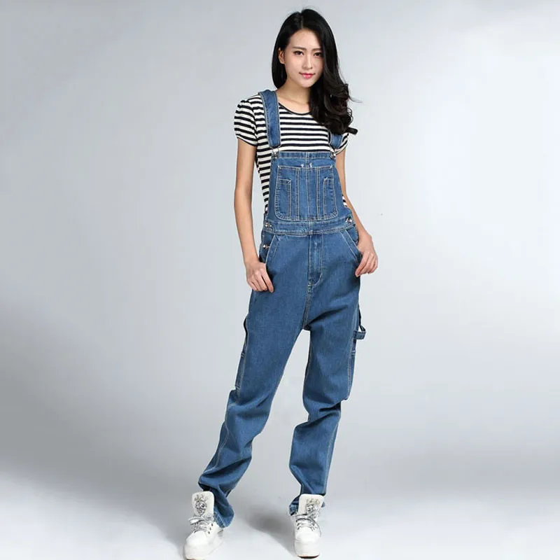 Женские джинсовые комбинезоны в стиле хип-хоп, зауженные комбинезоны, Свободный Повседневный комбинезон, Корейская версия, тонкие хлопковые штаны