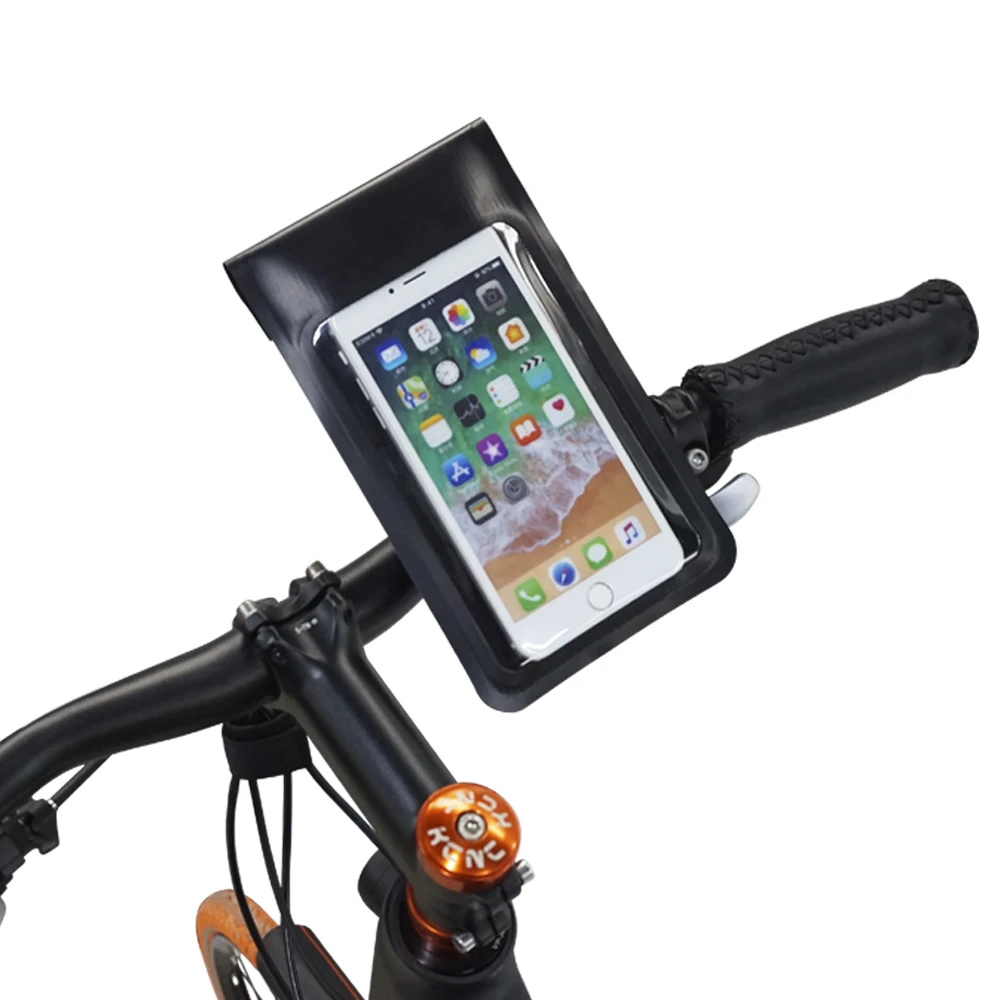 Flash Deal Universal Touchscreen Waterproof Cycling Bicycle Bike Handlebar 6.5in Mobile Phone Mount Holder Cell Phone Case Dry Bag Stand 0