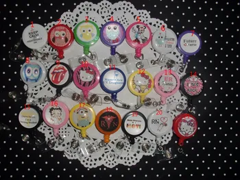 

Prestige Medical Retractable ID Badge Vinyl Strap Retractable Badge Reel with Clips Yellow Nurse RN