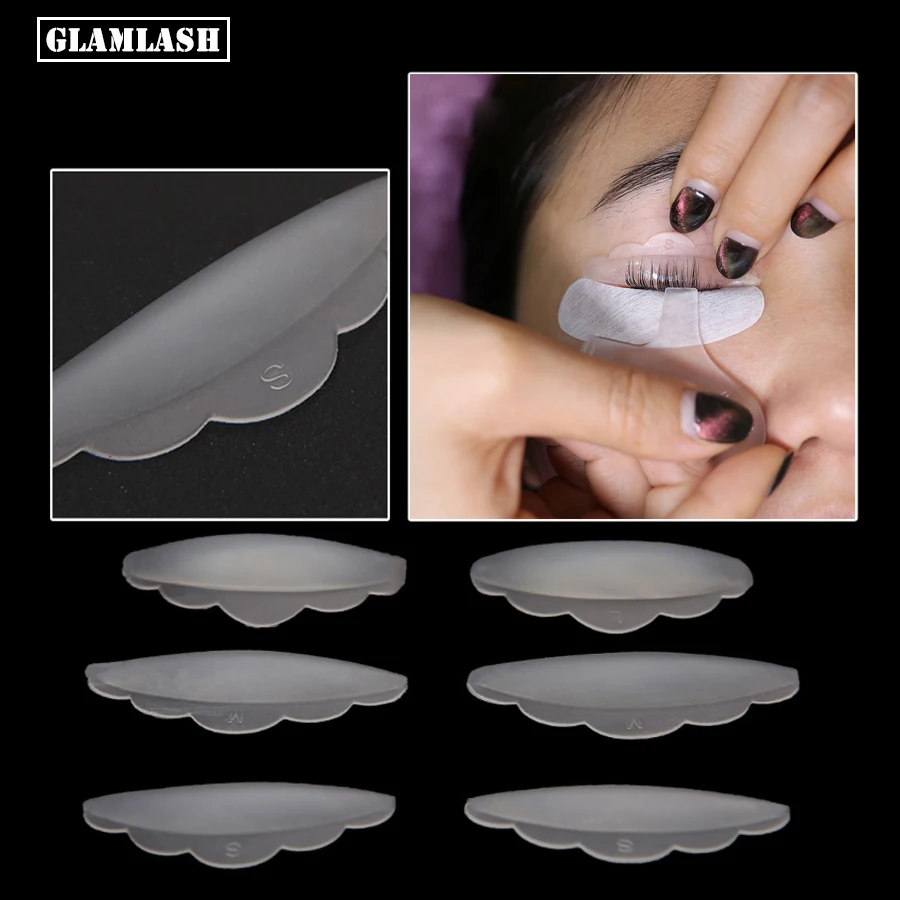 

GLAMLASH 6pcs Eyelash Lift Lifting Curlers Curl Silicone Eye Lash Extension Shields Pads Makeup Accessories Applicator Tools