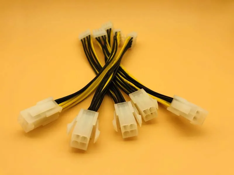 5PCS 20cm ATX 4Pin Male To 8Pin Female EPS Power Cable Adapter CPU Power Supply Converter Cable Convertor For BTC Miner Mining