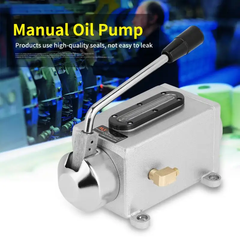 Lubricating Manual Oil Pump Hand Lubrication 500CC CNC 4mm Double Outlet Port Manual Lubricating Pump