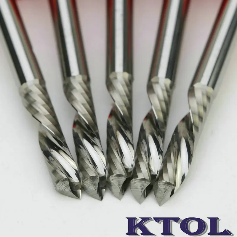 down cutting one flute spiral bit router tool cnc milling cutter bit_1