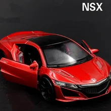 Высокая симуляция Honda NSX supercars, модели автомобилей из 1:36 сплава, металлические diecasts, 2 открытые двери, игрушечные транспортные средства