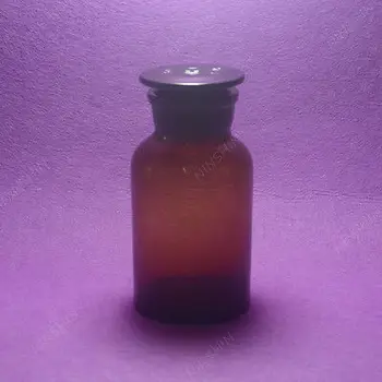 

Amber Glass Reagent Bottle,500ML,wide Mouth,Ground Stopper,Lab Glassware