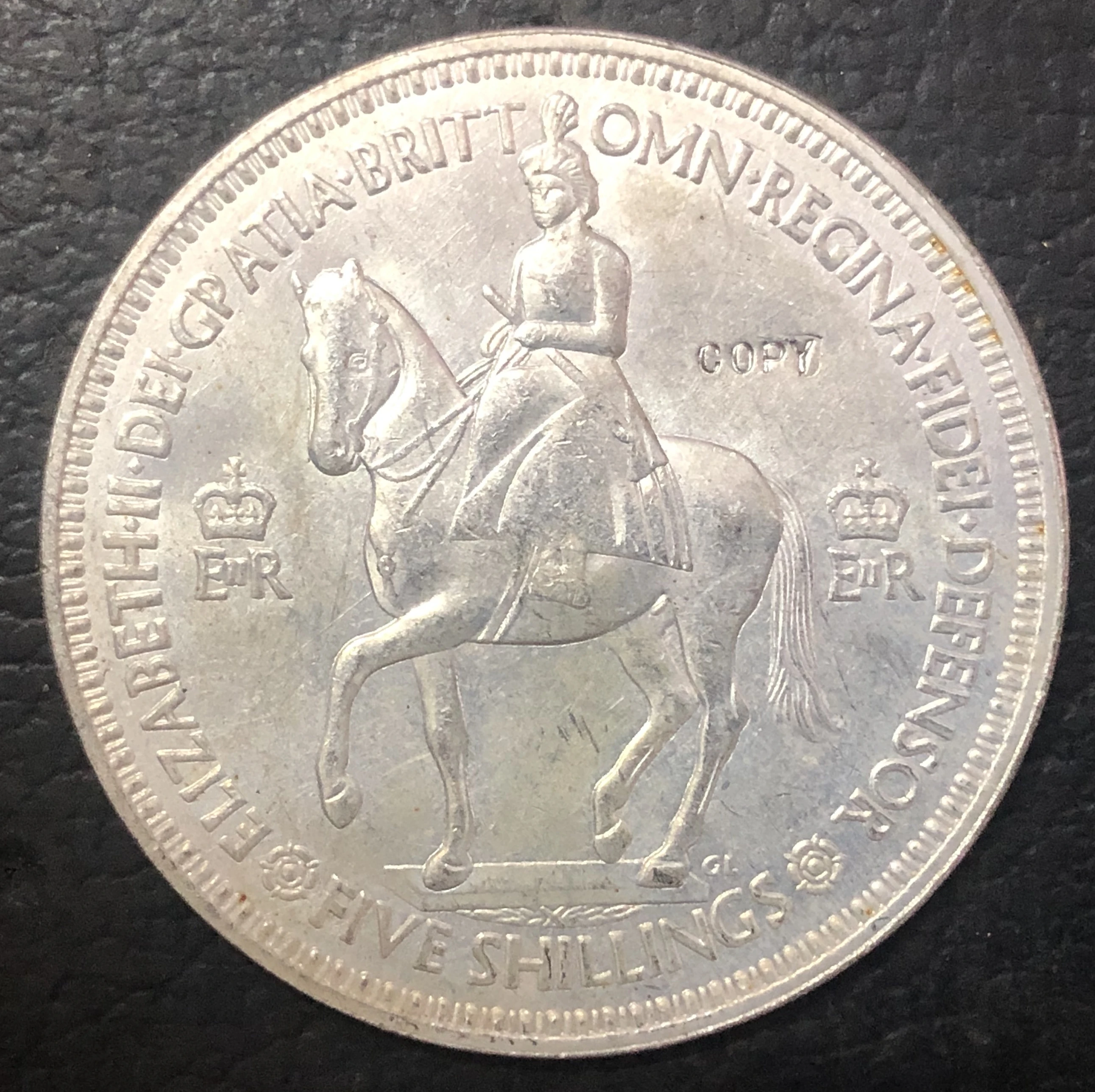 1953 United Kingdom 5 Shillings Elizabeth II Coronation Silver Coin Non circulating issuein Non 1953 United Kingdom 5 Shillings Elizabeth II Coronation Silver Coin Non circulating issuein Non