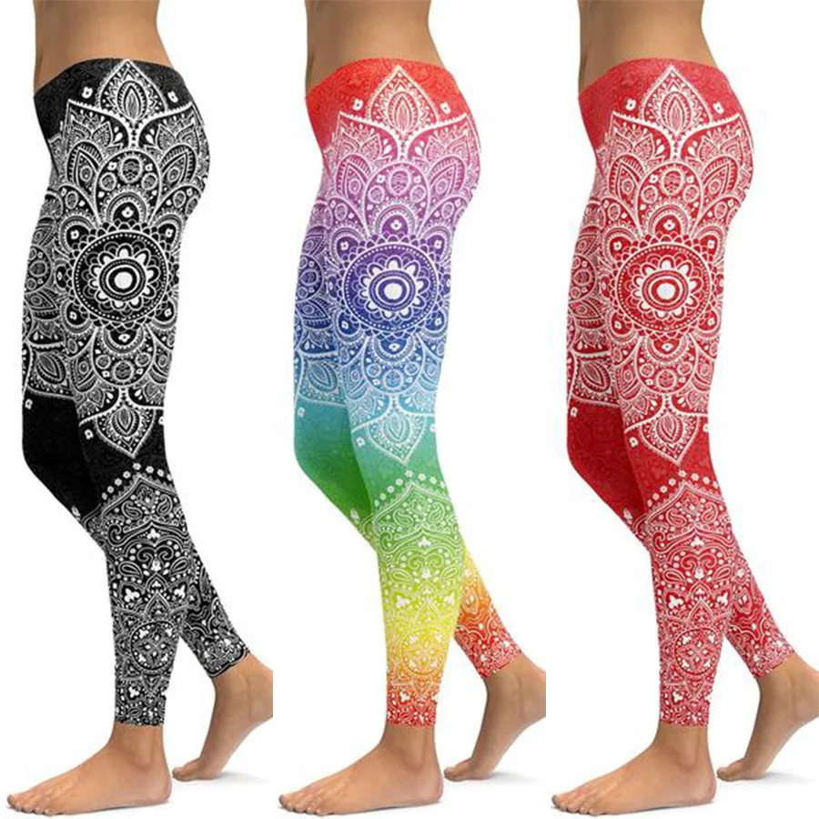 

Yoga Pants Woman Floral Printing Unique Fitness Leggings Energy Seamless Yoga Pants Womens Athletic Leggings