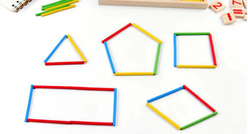 Colorful Bamboo Counting Sticks Clock Toy Mathematics Montessori Teaching Aids Counting Rod Kids Preschool Math Learning Toy GYH