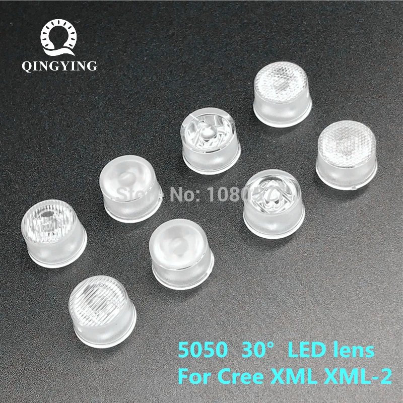 

30pcs 13mm Cree LED lens 30 Degree For 5050 XML XML-L2 Optical Grade PMMA Led Lens Holder Plano Reflector Collimator