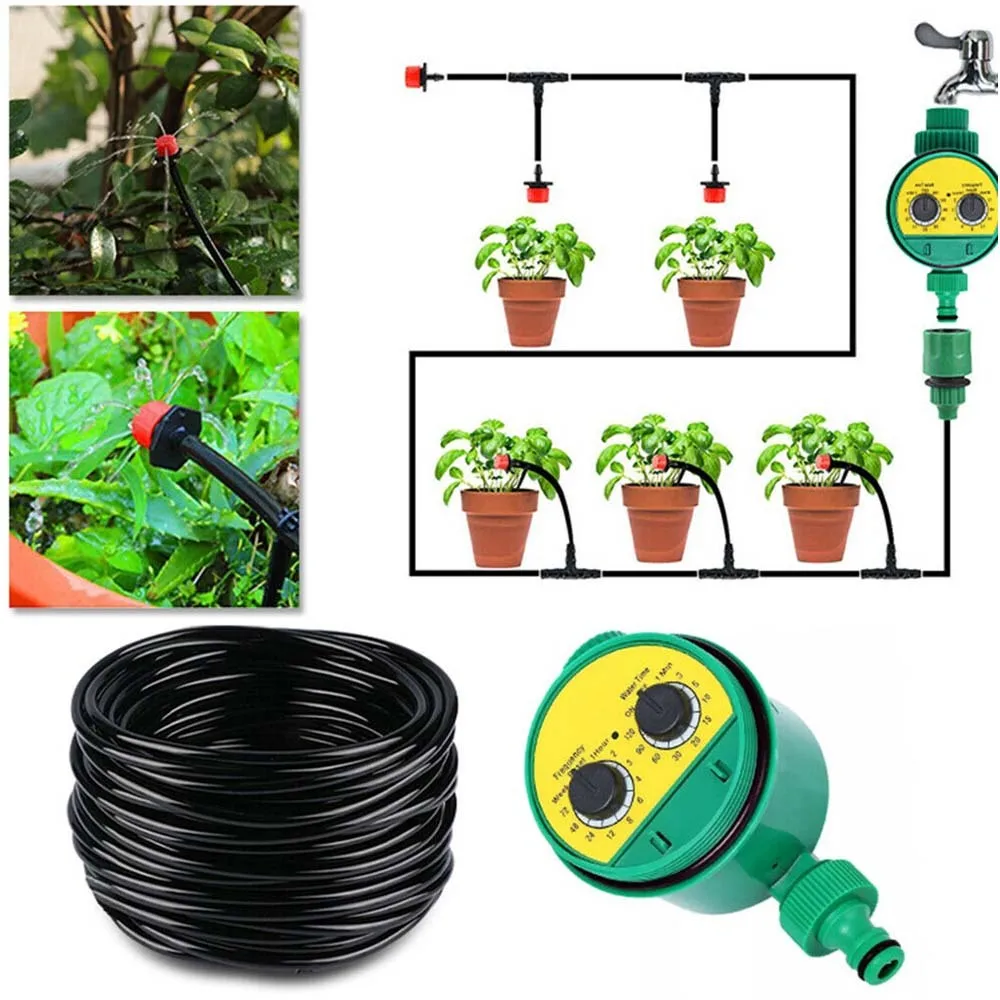 Автоматический таймер воды сада Автоматический цифровой таймер полива оросительная система Комплект садовый шланг для растений