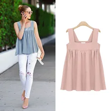 Сексуальные повседневные однотонные женские футболки для лета на тонких бретельках без рукавов женские летние воротник со сборками Топ Femme