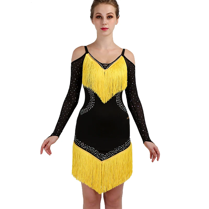 Buy competition fringed latin dress fringe latin dance