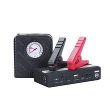 Carro Saltar de Arranque 12 V Carregador de Bateria de Carro Do Impulsionador com Alto Poder de Telefone Banco de Potência Portátil Com Compressor de Ar & Cabo inteligente