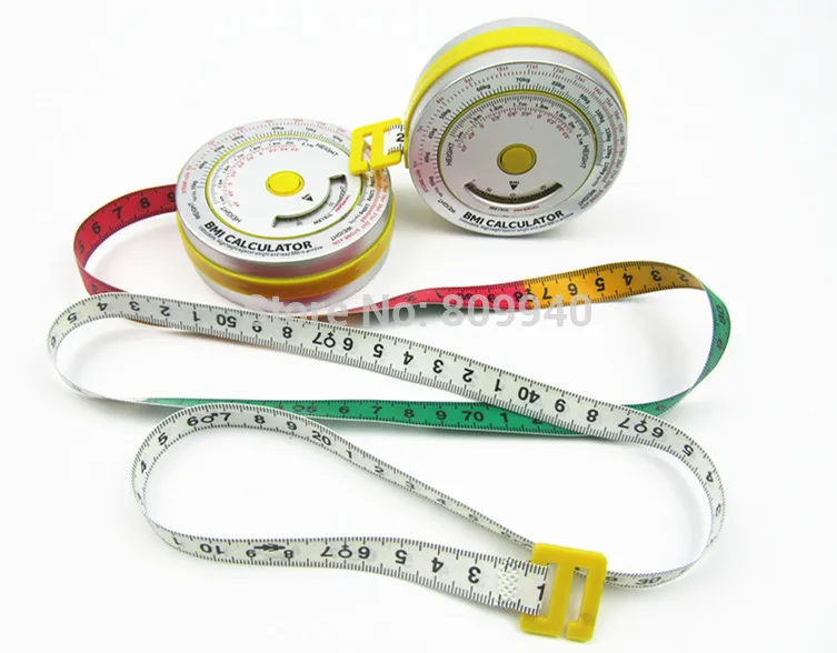 EMI 3 Piece Fitness Body Mass Index Measurement Set: BMI Wheel Calculator,  BMI Triangle Calculator Body Tape Measure, and Standard Body Tape Measure