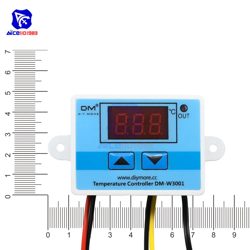 Diymore DM-W3001, 220 В, 12 В, 24 В, 10 А светодиодный регулятор температуры для Arduino, крутой/тепловой переключатель с термостатом, датчик NTC