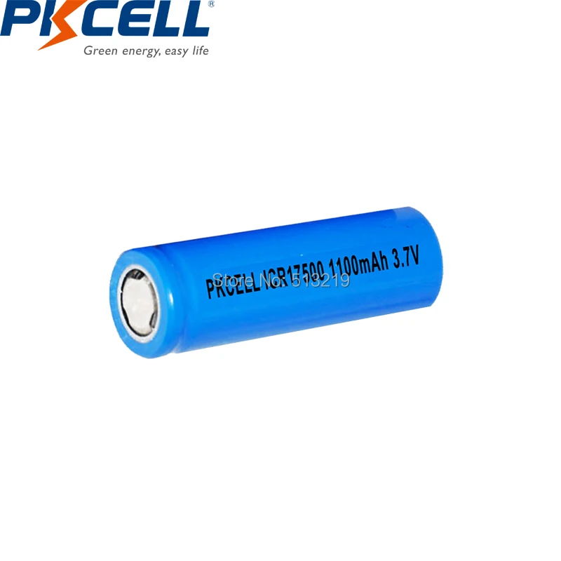 

1PCS PKCELL ICR17500 1100mah 3.7v lithium battery li-ion rechargeable batteries toys shaver battery