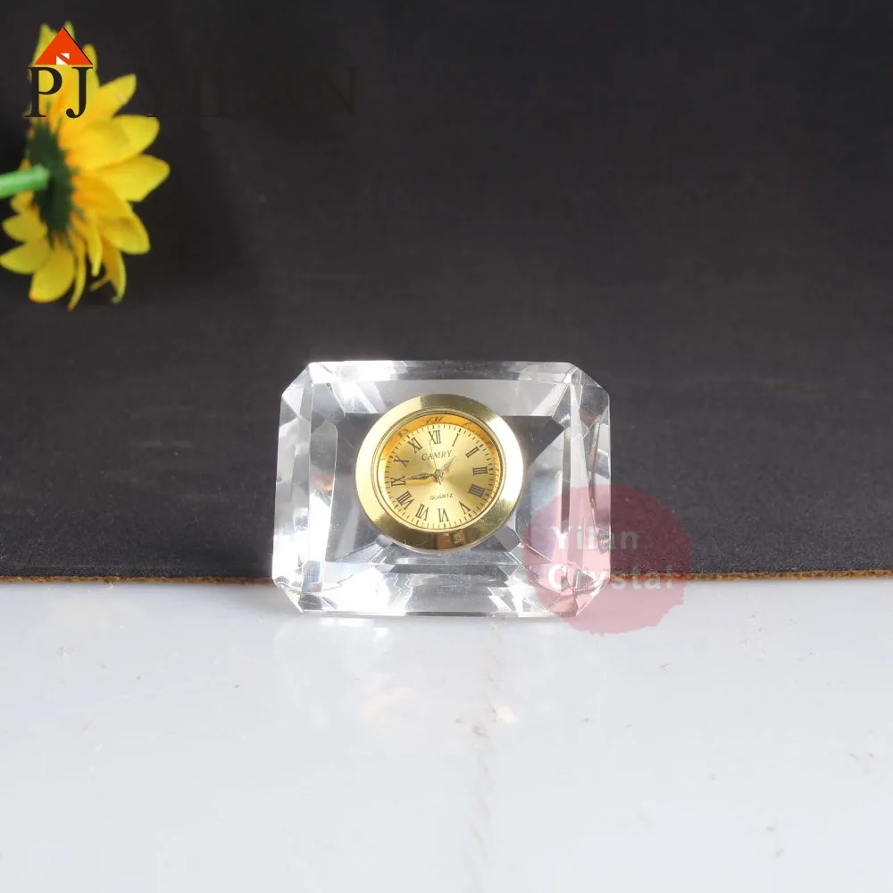 

nice shape crystal table clock Home decoration Crystal souvenir