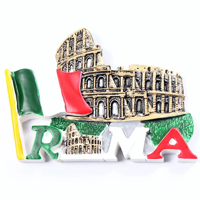 New Fashion Resin Italy Flag City Rome Colosseum Home Decor Fridge