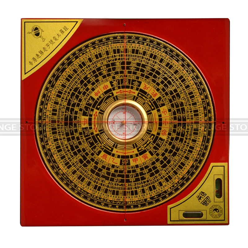 

Ancient chinese Fengshui Profession Compass Square metal surface luopan LuoJingYi professional master Supplies
