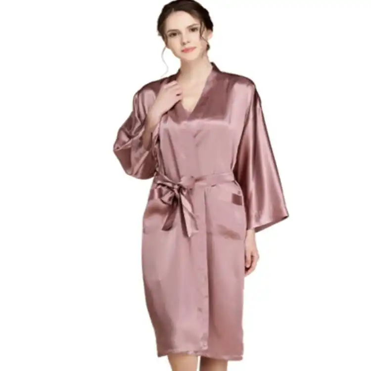 Women S Plus Size 26 28 Washable Silk Robe 100 Silk Light Weight Woven Fabric Gorgeous Satin Washable Silk Full Length Robes