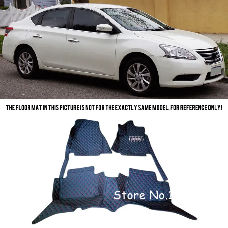 

For Nissan Sentra Sylphy 2012-2016 B17 Waterproof Car Floor Mats Leather Car-styling Interior Car Styling Floor Mat Carpet