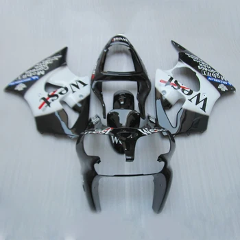 

Injection fairing kits for KAWASAKI Ninja ZX6R 2000 2001 2002 sport motorcycle fairings kit ZX 6R 00 01 02 black WEST bodyworks