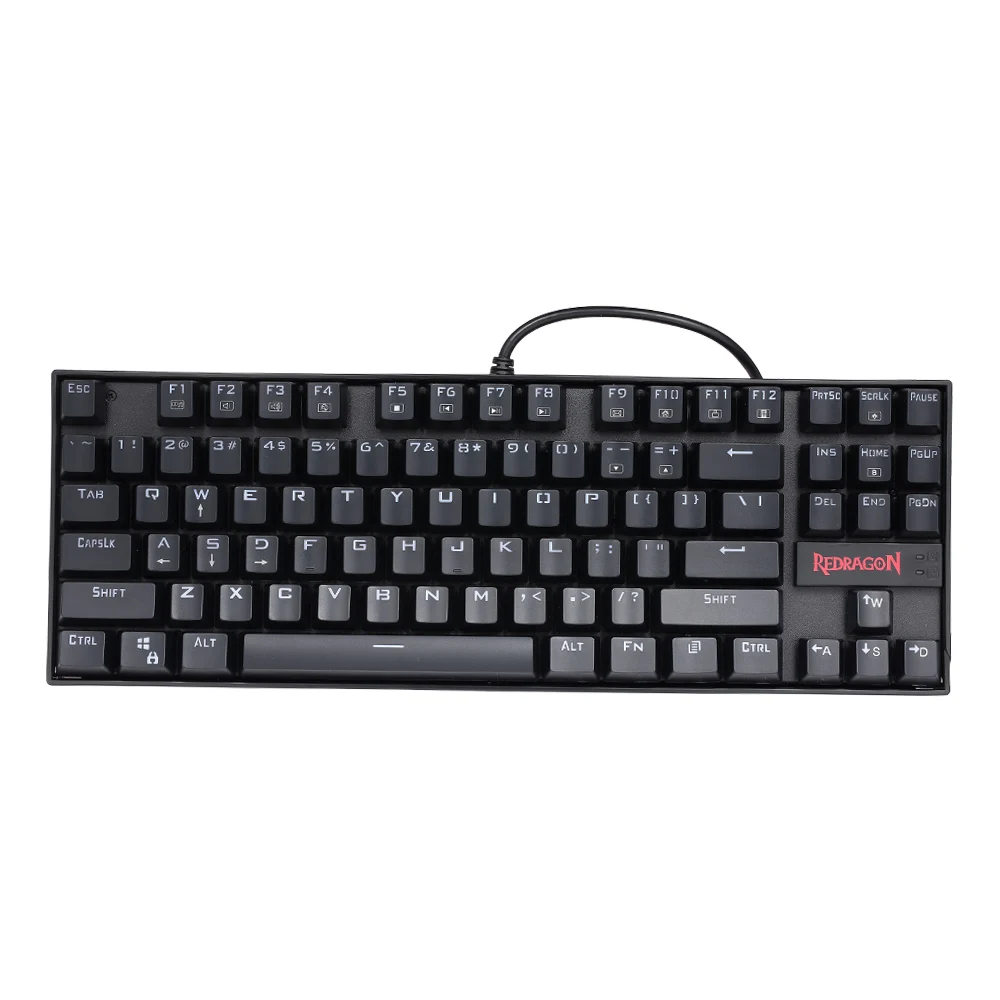 REDRAGON K552 игровая Механическая Проводная клавиатура брызгозащищенная вода красная подсветка клавиатуры геймер для компьютера ноутбук Настольный ПК