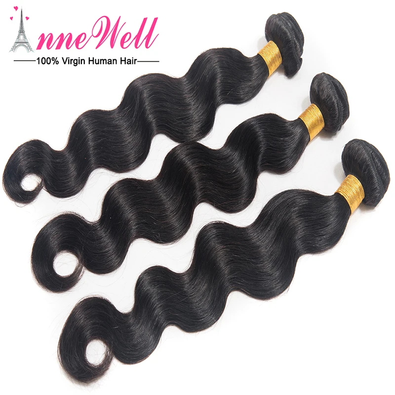 

Peruvian Virgin Hair Body Wave 3 Bundles AnneWell Hair Peruvian Body Wave 6A Unprocessed Peruvian Virgin Hair Body Wave