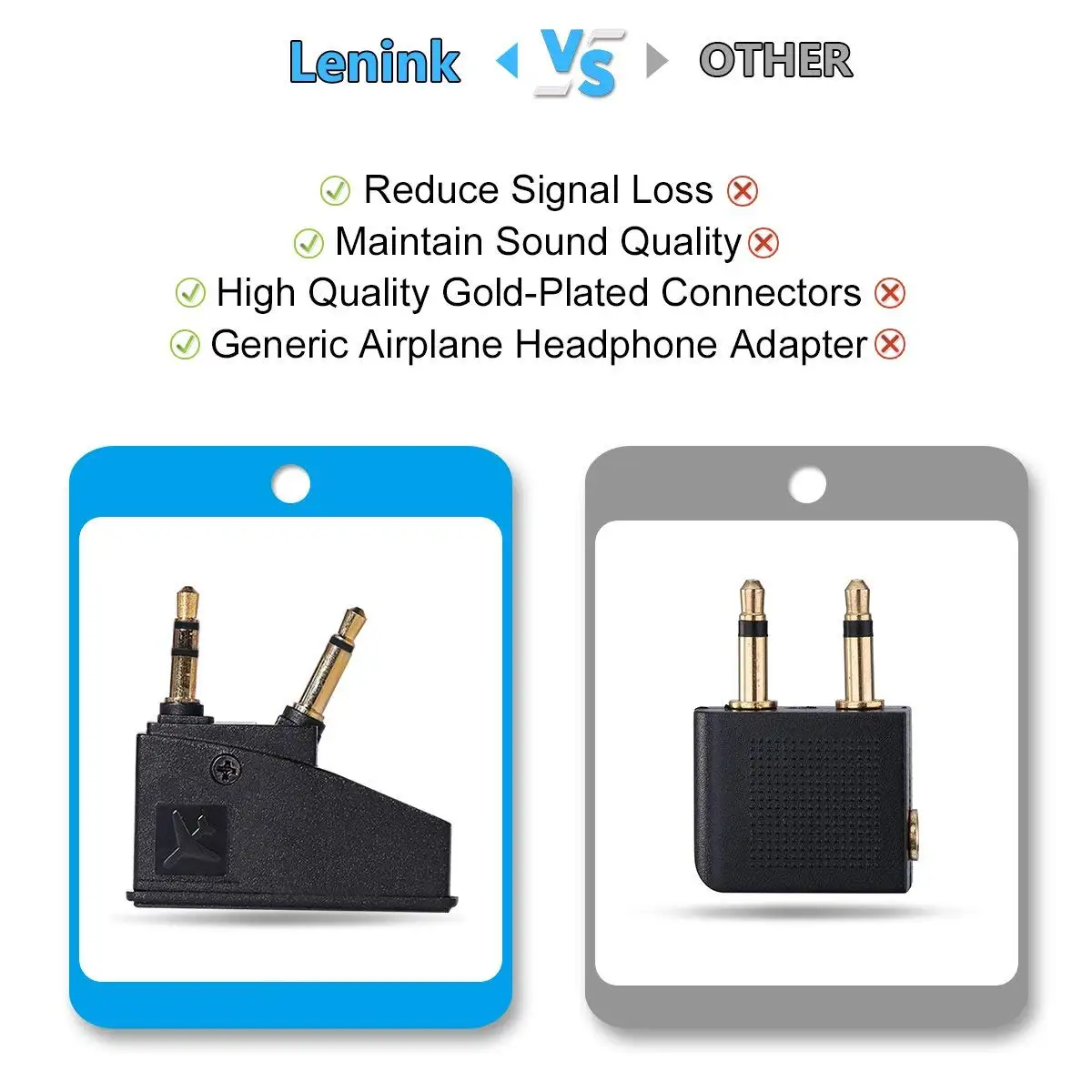 5pcs lot Airline Airplane Earphone Headphone Headset Jack Audio Adapter 3 5mm