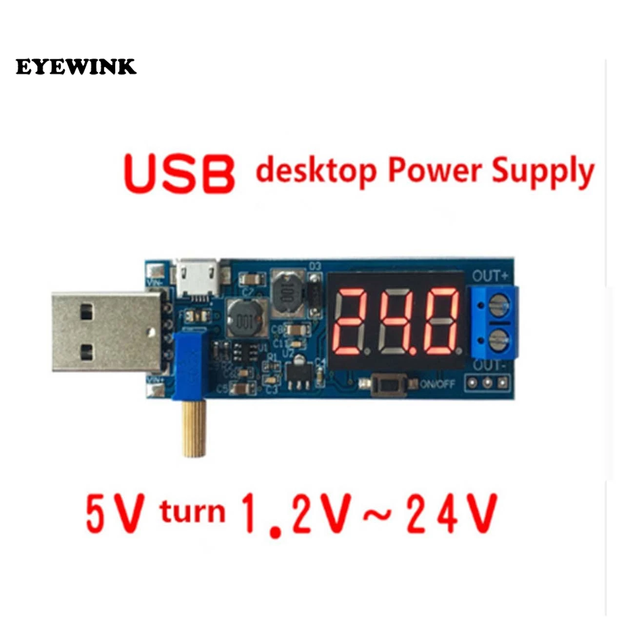 DC 5 В до 3 В/12 в USB повышающий/понижающий модуль питания Регулируемый повышающий