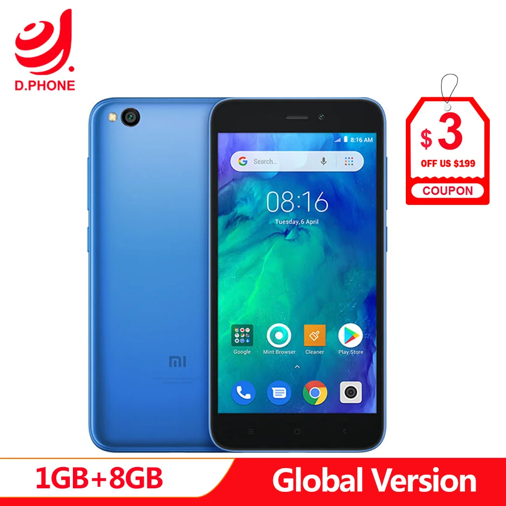 Оригинальная глобальная версия Xiaomi Redmi GO 1 ГБ ОЗУ 8 Гб ПЗУ Snapdragon 425 четырехъядерный