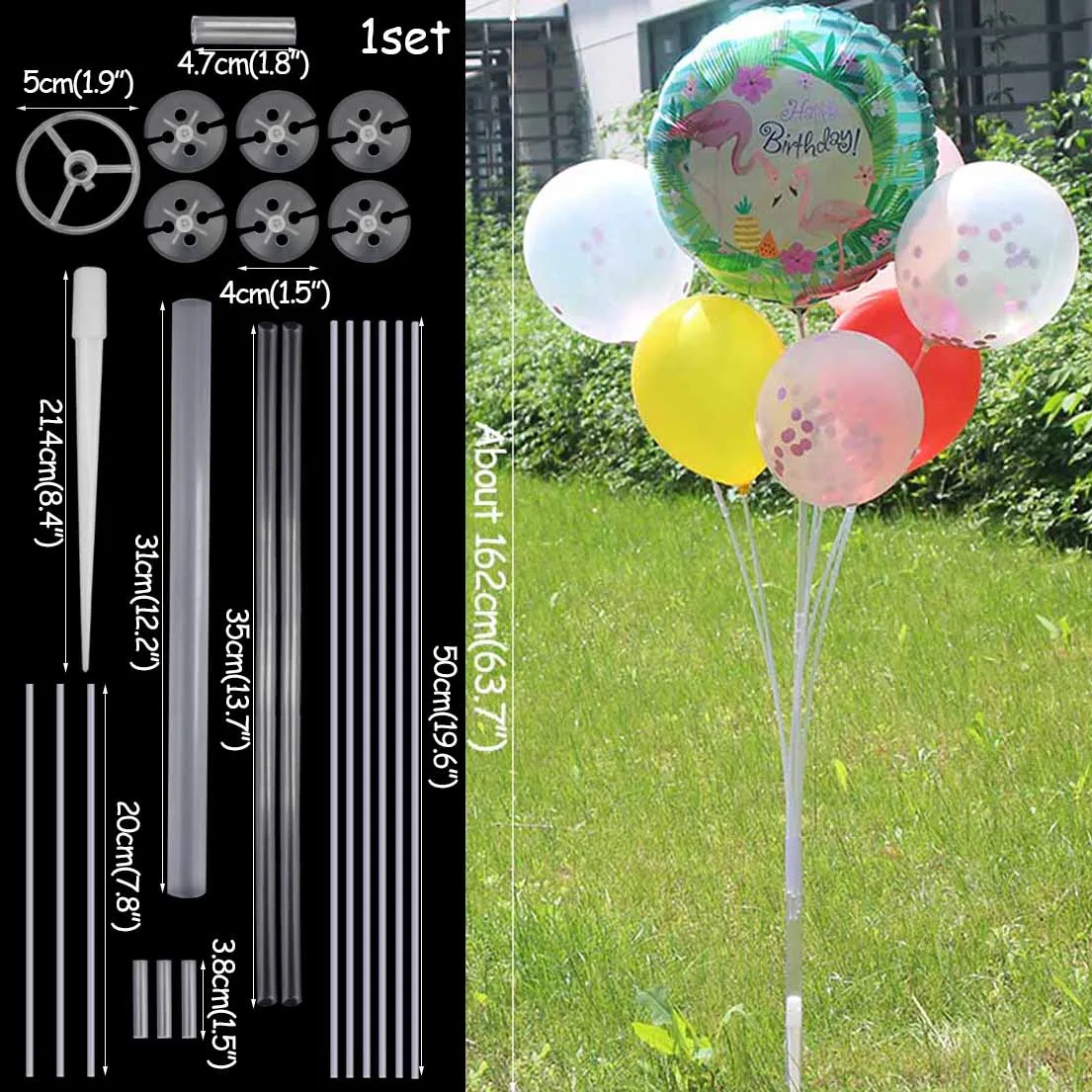 1 комплект воздушные шары колонна-подставка стенд Арка день рождения конфетти для вечеринки воздушные шары с держатели Свадебные украшения держатель для шарика - Цвет: outdoors stand