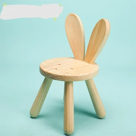 Детские стулья Детская мебель твердый деревянный стул детский стул шезлонг enfant kinder stoel sillon infantil moder милый кролик стул
