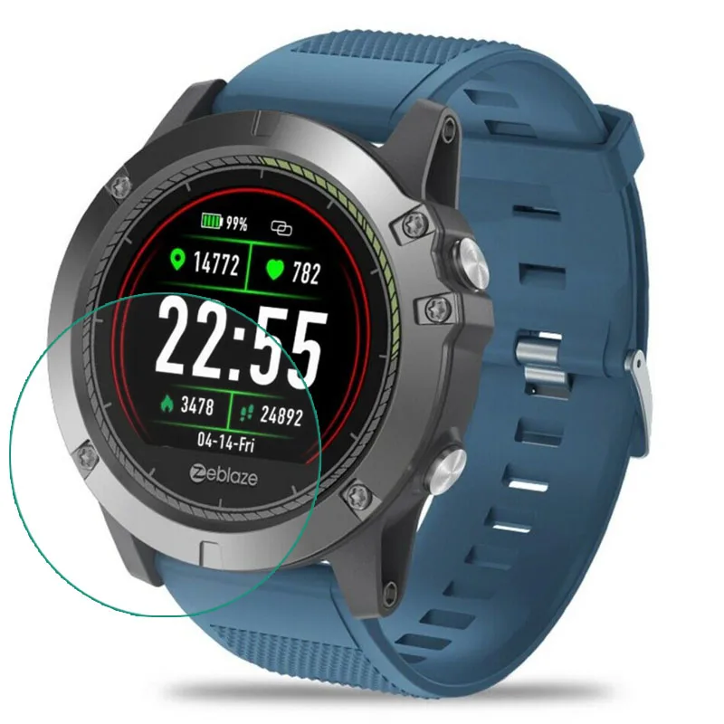 

Smartwatch Tempered Glass Protective Film Ultra Clear Guard For Zeblaze VIBE 3 HR Smart Watch LCD Display Screen Protector Cover
