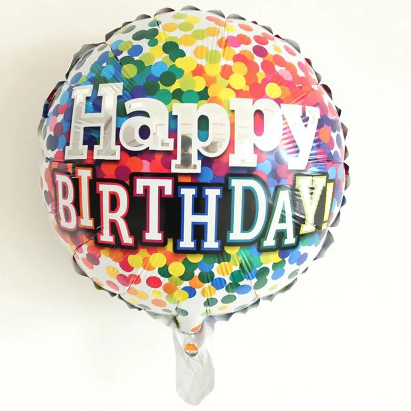 

1pcs/lot Round Birthday foil balloons helium balloon globos inflatable happy birthday balloons air balls children party supplies