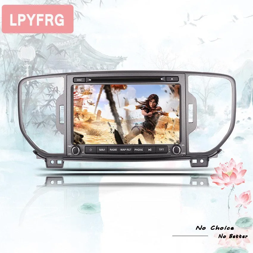 Excellent Android 9.0 car dvd player gps dvd for R KIA sportage 2016 2017 car pc gps navigation 1 din car stereo head unit Tape Recorder 5