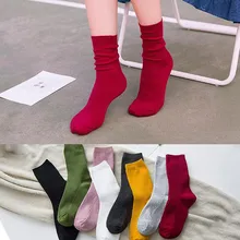 Женские носки, нарядные носки, различные одноцветные хлопковые носки, повседневные спортивные дышащие носки, женские носки, calcitenes